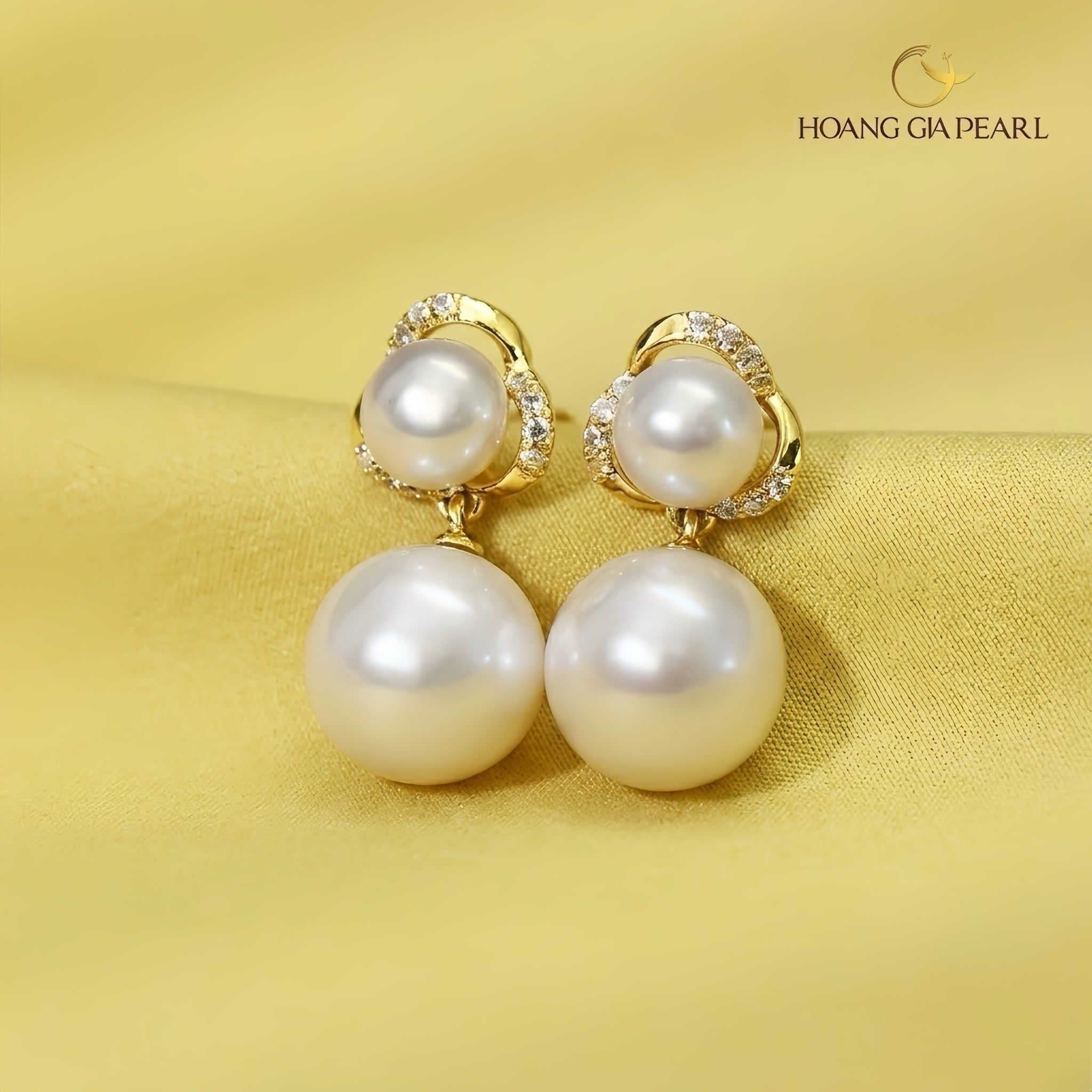 BÔNG TAI TRANG SỨC NGỌC TRAI FRESHWATER TRẮNG HOÀNG GIA PEARL _E8056