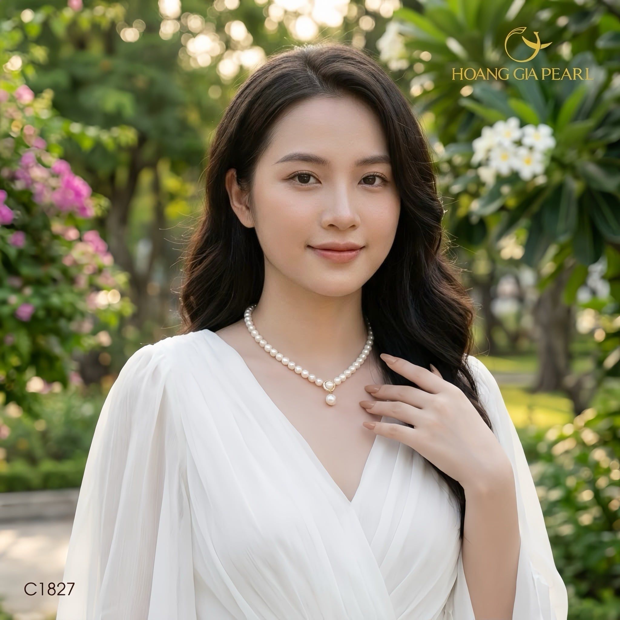 Chuỗi Trang Sức Ngọc Trai Royale Freshwater Trắng Hoàng Gia Pearl _ C1827