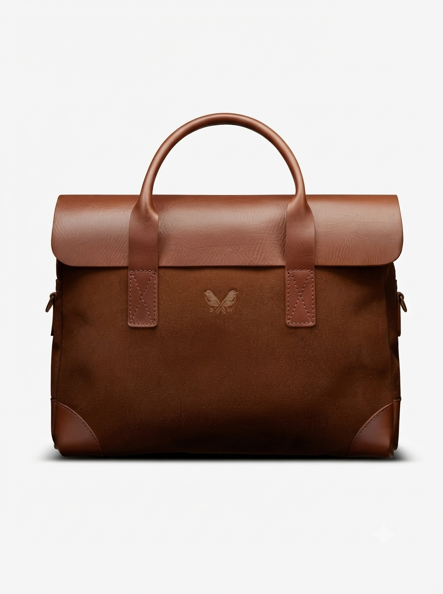 BRIEFCASE SUEDE / TOBACCO
