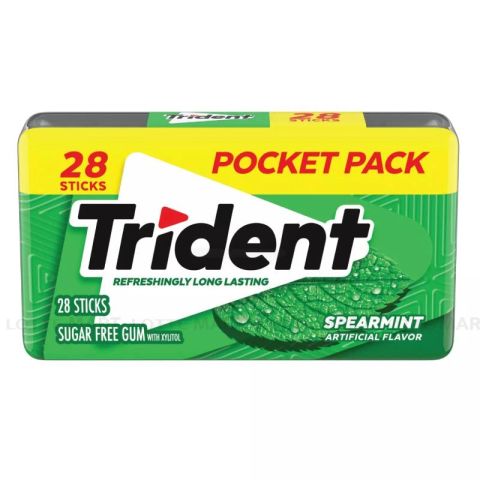 Kẹo gum Trident không đường Vị bạc hà (28 tép)