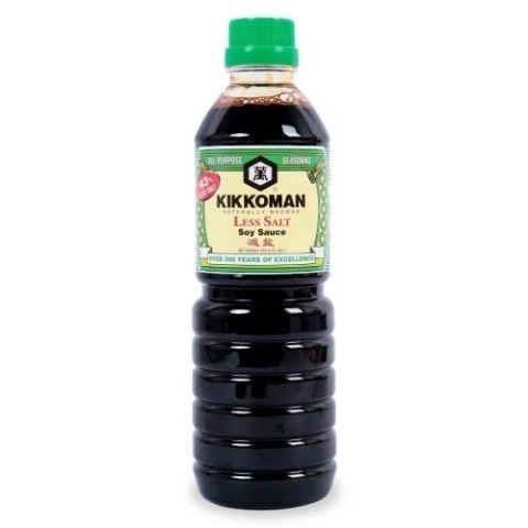 Nước tương ít muối 43 % hiệu Kikkoman 600ml