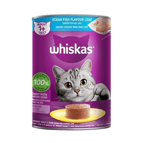 Thức ăn mèo Whiskas Ocean Fish Lon 400gr