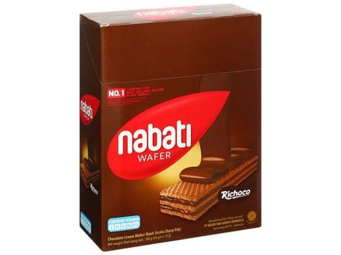 Bánh socola xốp Richoco Nabati wafer (20 thanh x 15gr)