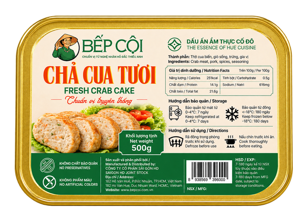 Chả cua tươi Bếp Cội 500g