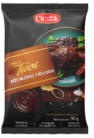 CICOOK-GIA VỊ TƯƠI Xốt nướng tiêu đen gói 90G