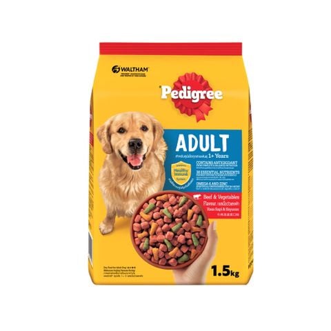 Thức Ăn Cho Chó Pedigree Vị Thịt Bò & Rau Củ 1.5kg