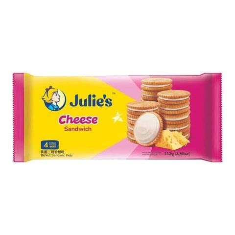 Bánh Qui Kẹp Nhân Phô Mai Julies 112G