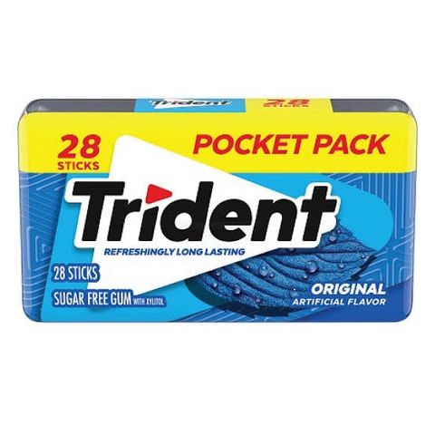 Kẹo gum Trident không đường Vị nguyên bản (28 tép)