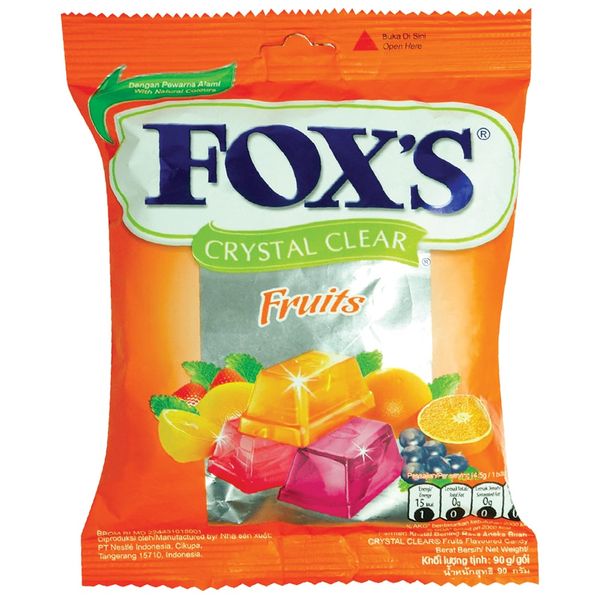 Kẹo FOX S vị trái cây hỗn hợp 4 loại 90g