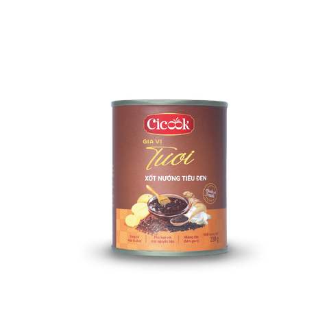 CICOOK-GIA VỊ TƯƠI Xốt nướng tiêu đen lon 230G