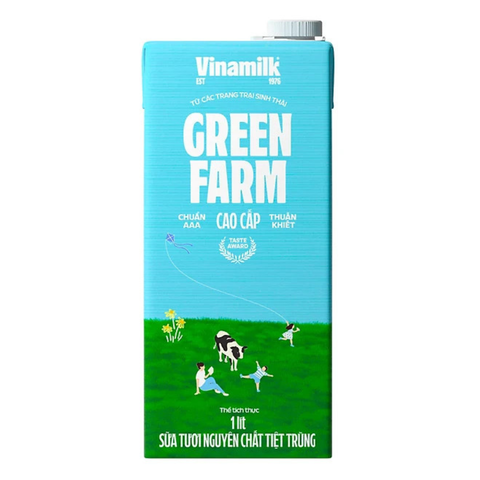 Sữa Tươi Tiệt Trùng Vinamilk Green Farm Không Đường 1L
