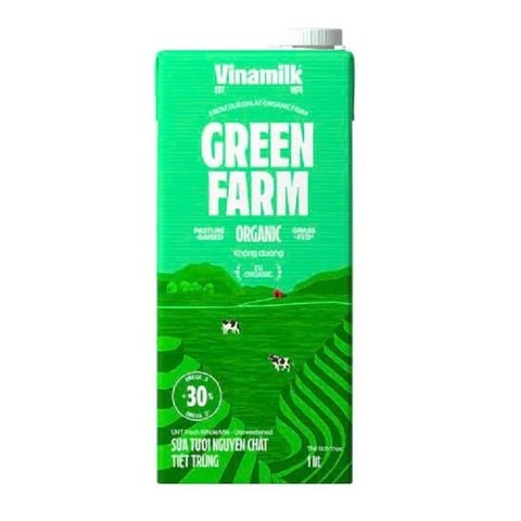 Sữa Tươi Tiệt Trùng Vinamilk Green Farm Organic 1L
