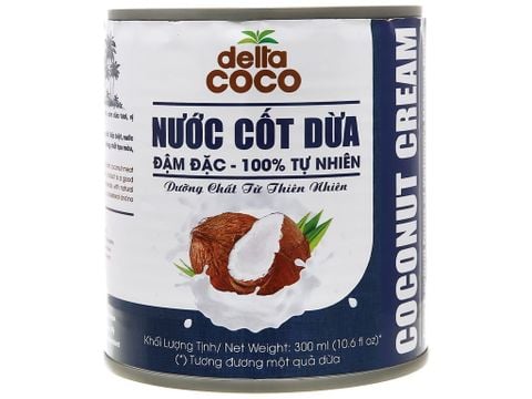 Nước cốt dừa đậm đặc 100% tự nhiên Delta Coco 300ml