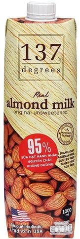 137 Degrees Sữa Hạnh Nhân Không Đường 1L