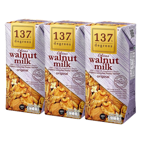 137 Degrees Sữa Óc Chó Nguyên Chất 180ml (Lốc 3)