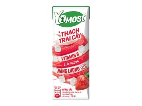 Dutch Lady Yomost Thạch Trái Cây Hương Dâu 180ml