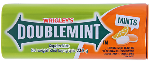 Kẹo ngậm Doublemint Orange Mint tuýp 35 viên
