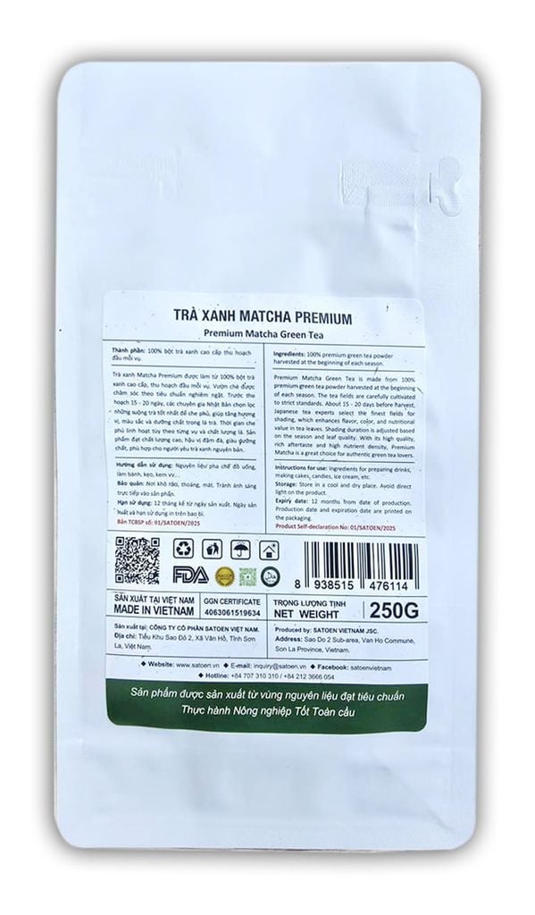 Trà xanh Matcha Premium 250g