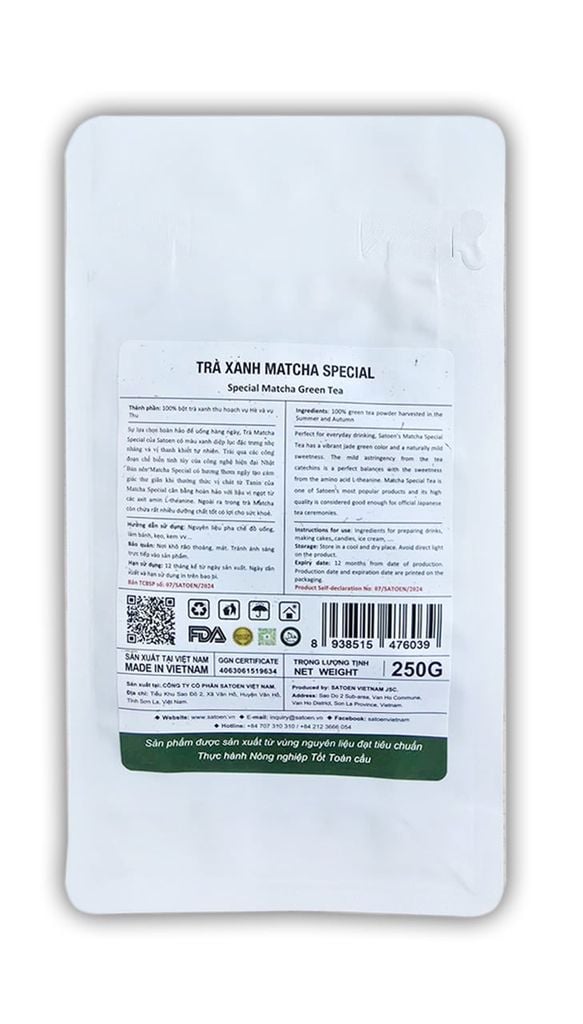 Trà xanh Matcha Special 250g