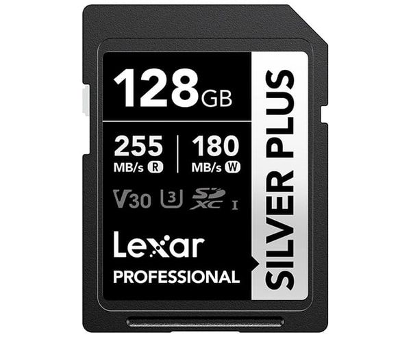 Thẻ nhớ SD Lexar 128GB 255Mb Silver Plus U3 V30, Mới 100% | Chính Hãng