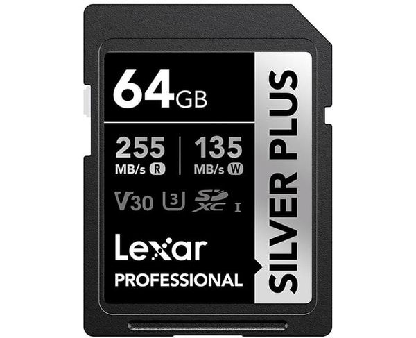 Thẻ Nhớ SD Lexar 64Gb 255Mb Professional Silver PRO U3 V30, Mới 100% | Chính Hãng