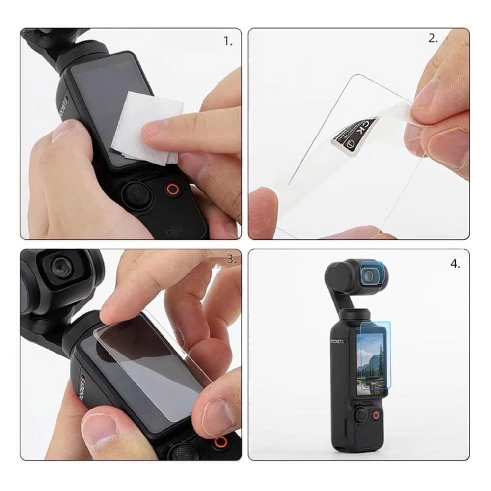 Dán Màn Hình Cường Lực Cho DJI Osmo Pocket 3, Pocket 4, Pocket 4P | Bảo Vệ Màn Hình Hiệu Quả