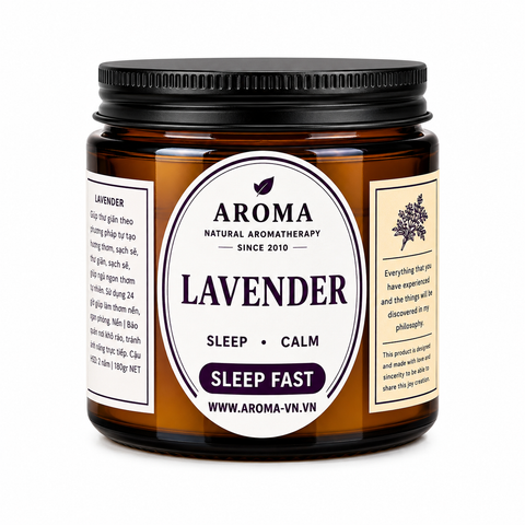Nến Thơm Lavender 33H – Hương Oải Hương Thư Giãn Chuẩn EU Chỉ 189K Tại Đà Nẵng