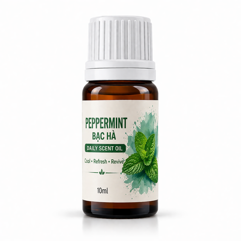 Peppermint Daily Scent Oil 10ml | Bạc Hà Tươi Mát  Daily Scent Oil 100% Natural – Cool • Refresh • Revive | Aroma Since 2010