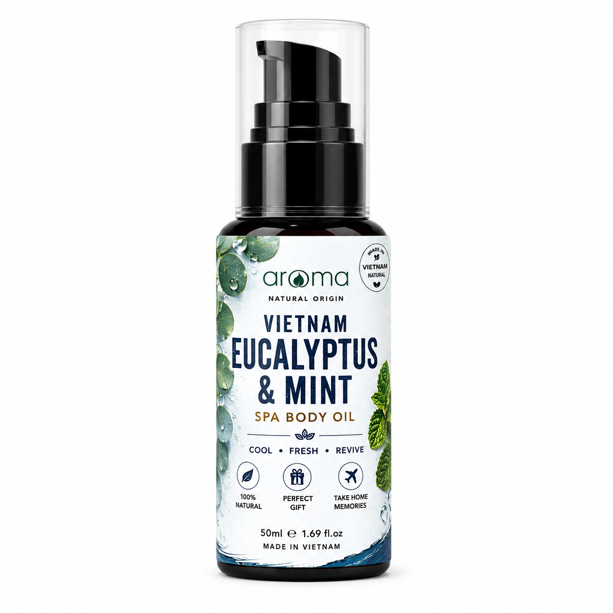 Eucalyptus Mint Spa Body Oil 50ml - Dầu body khuynh diệp bạc hà 50ml