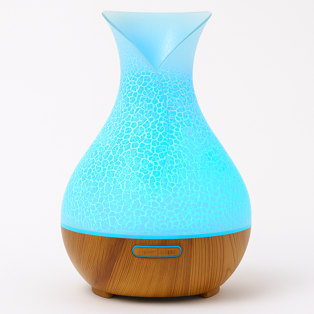 Máy Xông Tinh Dầu Aroma 500ml – Mẫu cao cổ, vân rạn | Hẹn Giờ, Hơi Phun Mạnh, Bảo Hành 3 Tháng