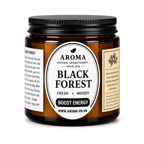 Nến Thơm Black Forest 33H – Hương Gỗ & Hoa Cao Cấp Chuẩn EU Chỉ 189K Tại Arroma