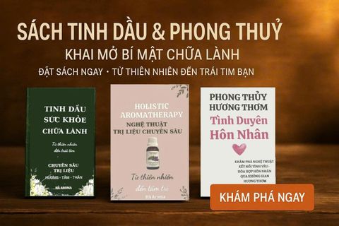 Bộ quà Phong Thủy Hương Thơm – Tinh dầu & sách trị liệu năng lượng