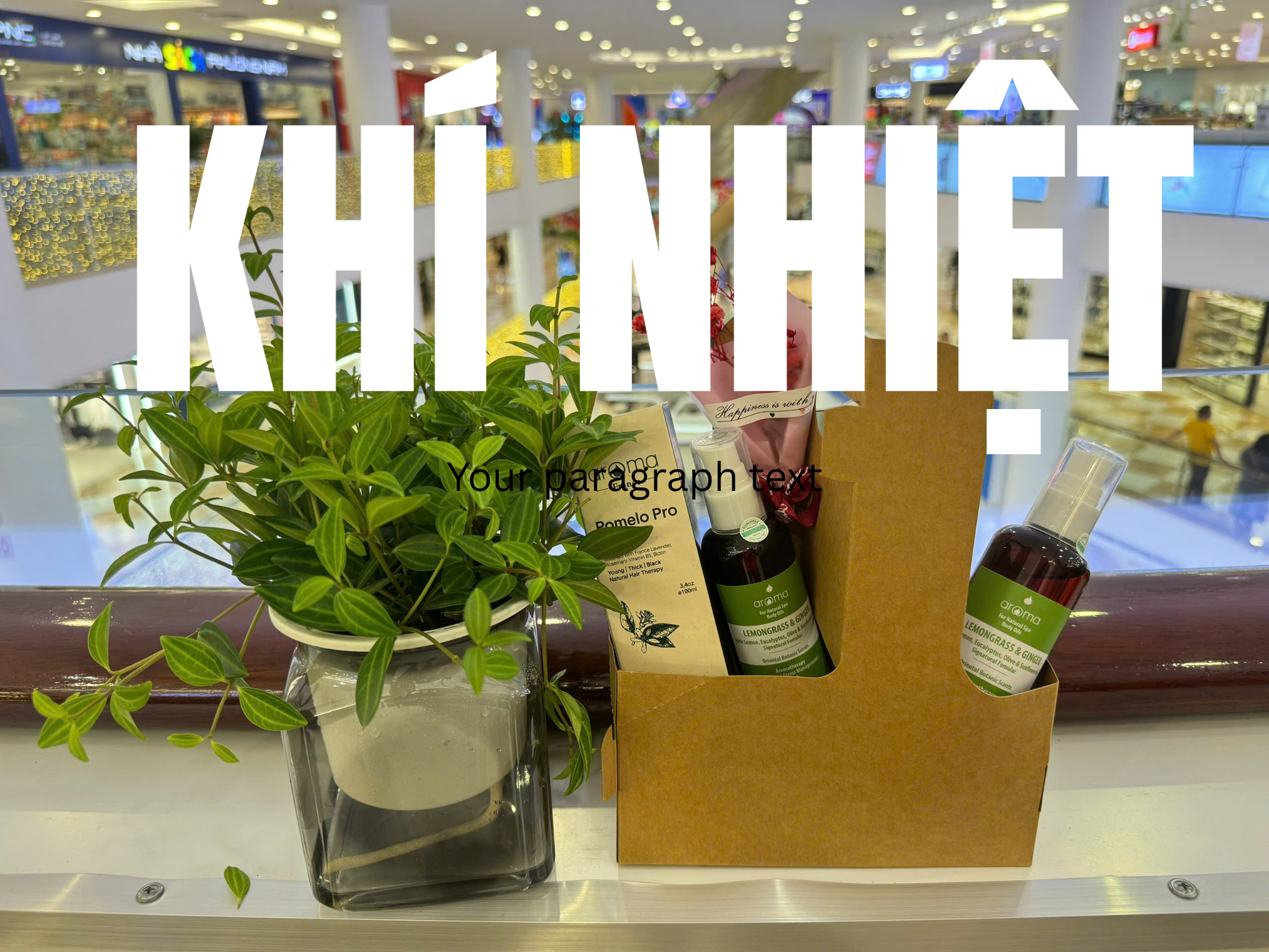 Bộ sản phẩm Khí Nhiệt – Tinh dầu & Sách chữa lành Aroma