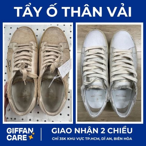 Tẩy ố, mốc trên đế giày hoặc thân giày