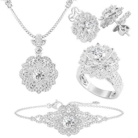 Bộ Trang Sức Kim Cương Lotus Elegance Sen Phú Quí