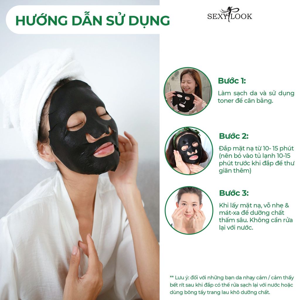 COMBO MẶT NẠ XỊT KHOÁNG TRÀM TRÀ DÀNH CHO DA DẦU MỤN SEXYLOOK