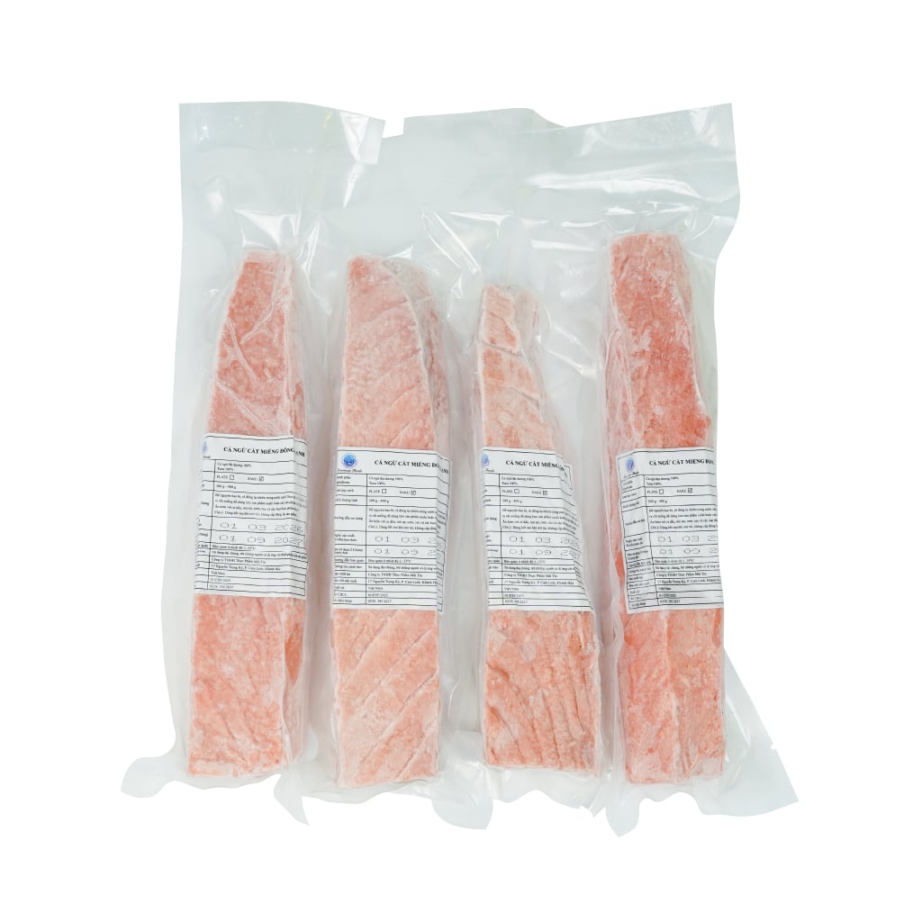 Cá ngừ vây vàng đông lạnh cắt khúc 400g-400g/thanh (Saku)