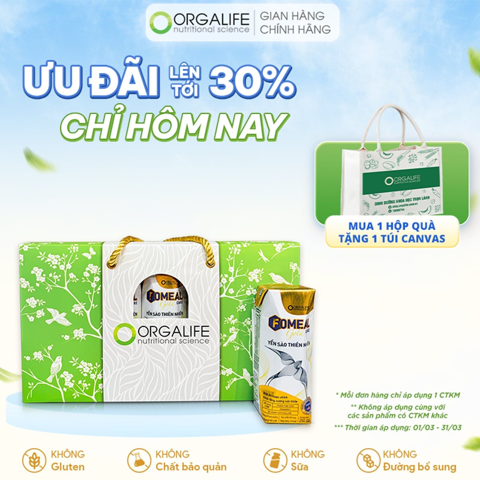  Hộp Quà Fomeal Care Gold Yến Sào Thiên Nhiên - Soup Uống Vi Chất Hạn Chế Mất Cơ, Tăng Đề Kháng - 5 Hộp (250ml/Hộp) 