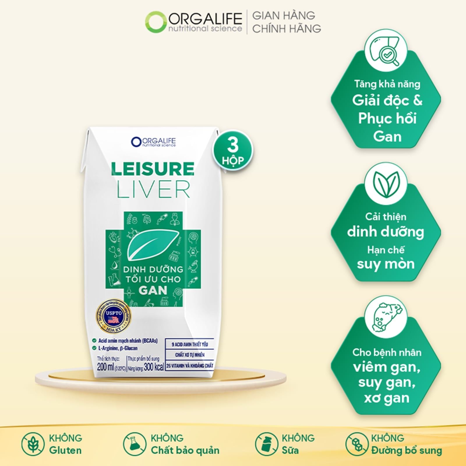  [Quà tặng] LEISURE LIVER - Lốc 3 Hộp (200ml/Hộp) 