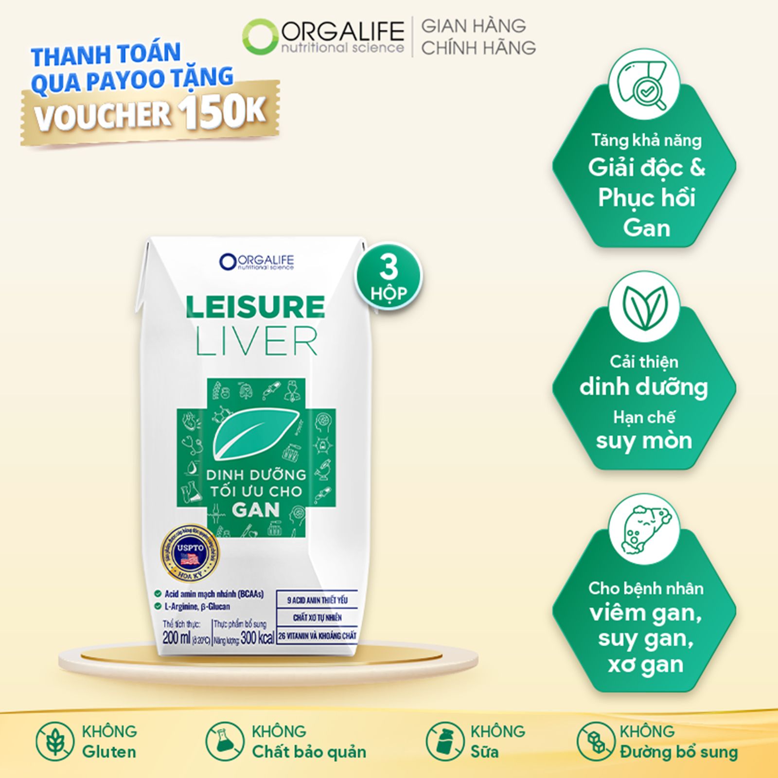  Leisure Liver - Soup Uống Dinh Dưỡng Cho Người Bệnh Gan Hỗ Trợ Tăng Cường Chức Năng Gan, Hạn Chế Suy Mòn Cơ - Lốc 3 Hộp 