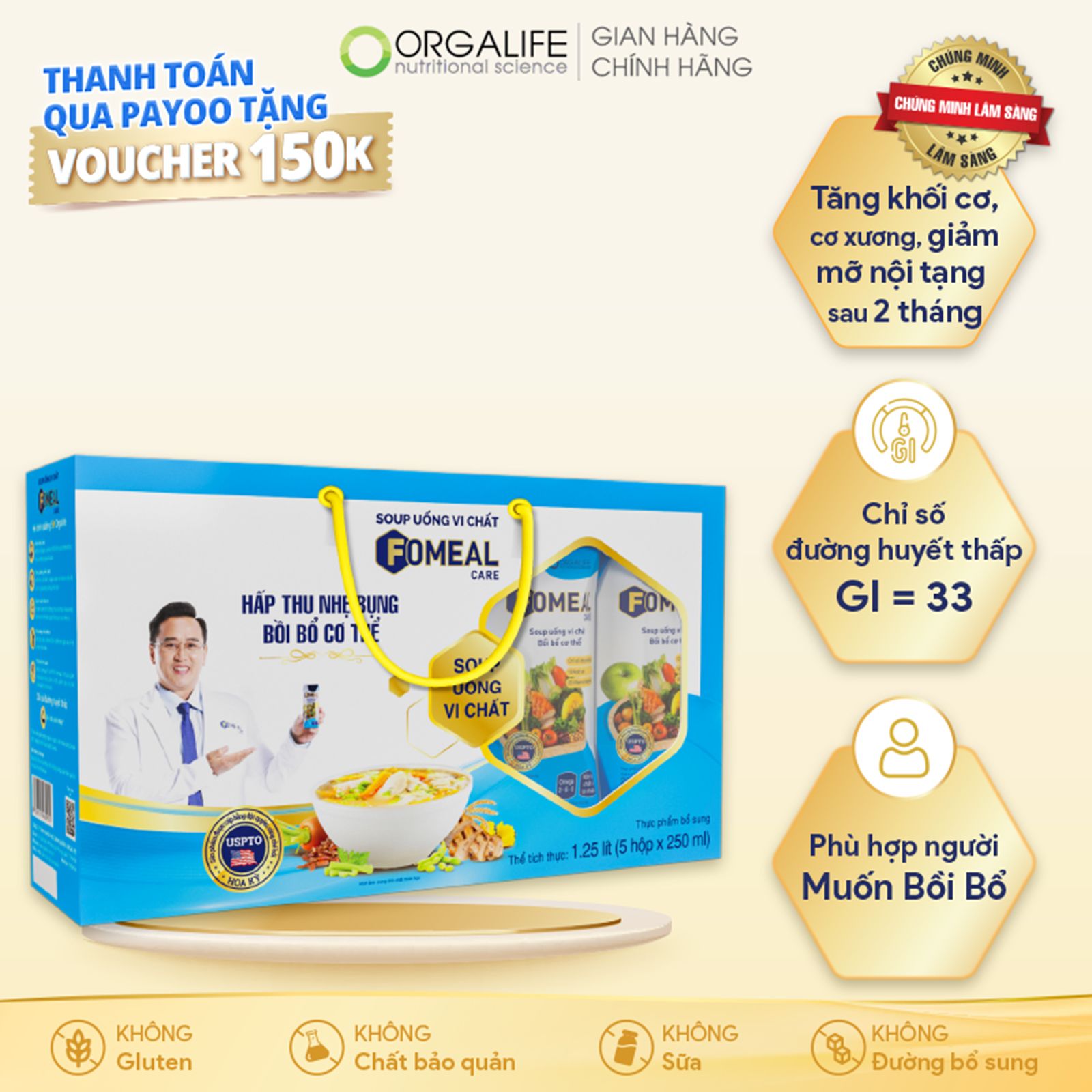  Hộp Quà Fomeal Care - Thực Phẩm Dinh Dưỡng Y Học - 5 Hộp x 250ml 
