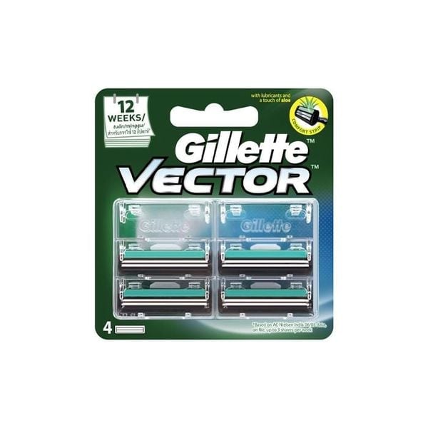 Lưỡi dao cạo Vector Gillette 4 cái x vỉ