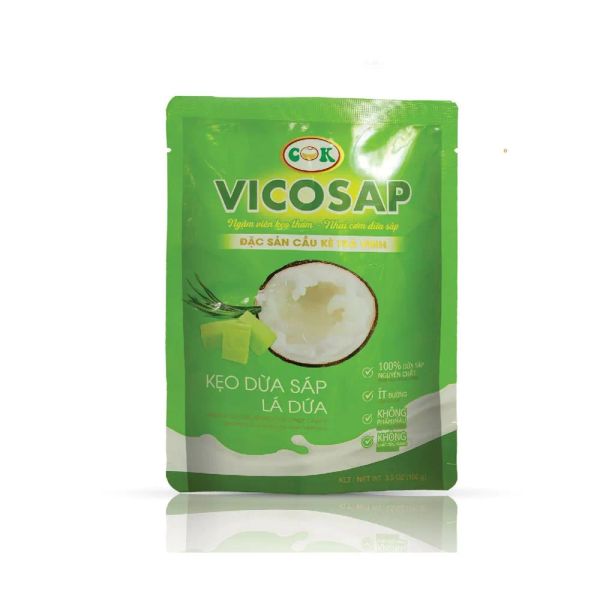 Kẹo Dừa sáp lá dứa Vicosap 100g