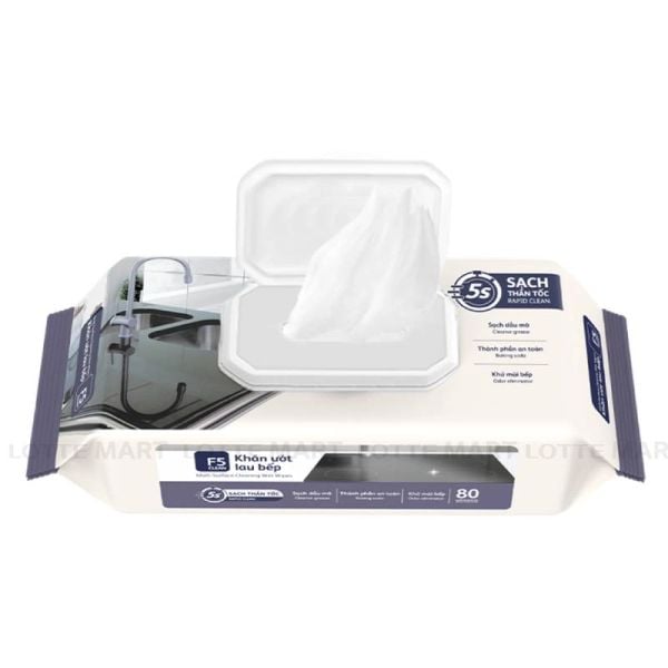 Khăn ướt lau bếp F5 clean 80 tờ