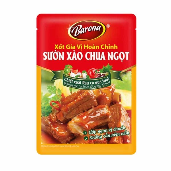 Xốt GVHC Sườn xào chua ngọt Barona 80g (20/H)