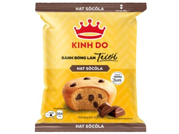 Bánh Bông Lan Tươi Hạt Sôcôla Kinh Đô 50G