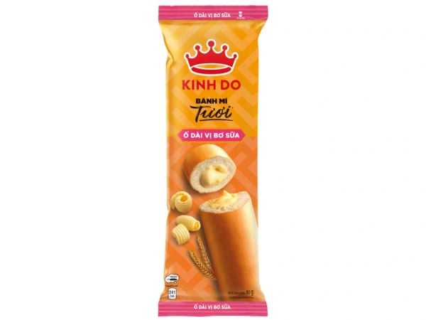 Bánh Mì Tươi Dài Nhân Bơ Sữa Kinh Đô 80G