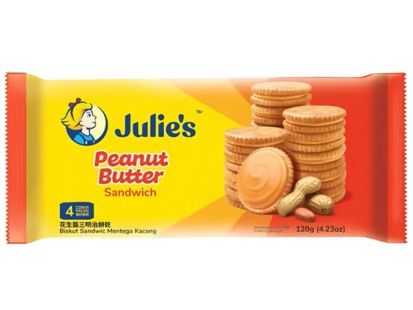 Bánh Qui Kẹp Bơ Đậu Phộng Julie's 120G