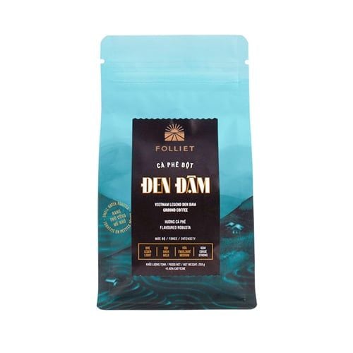 Cà phê bột Đen Đậm Folliet 250gr