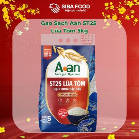 Gạo lúa tôm  ST25 A An túi 5kg